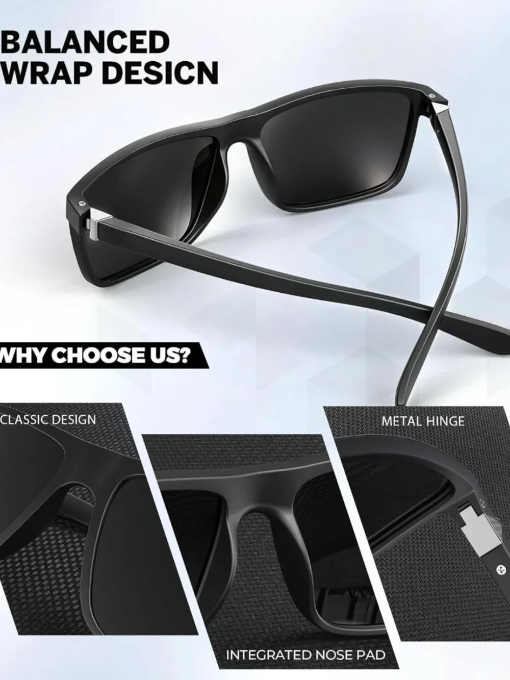 Polarized UV Protection Sunglasses for Men & Women - 3 Pack for Driving
